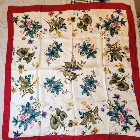 Trussardi Silk Scarf 31x30" - Picture 9 of 9